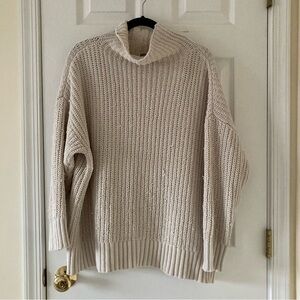 Aerie Oversized Turtleneck Sweater, size M